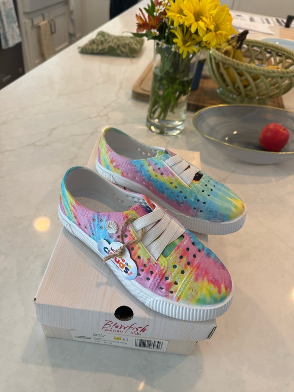 Blowfish Kids Tie-Dye Slip-On Sneakers in Multicolor